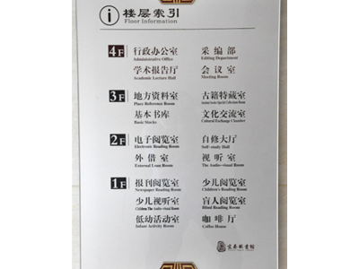 標(biāo)識(shí)公司分享：圖書(shū)館標(biāo)識(shí)系統(tǒng)設(shè)計(jì)原則